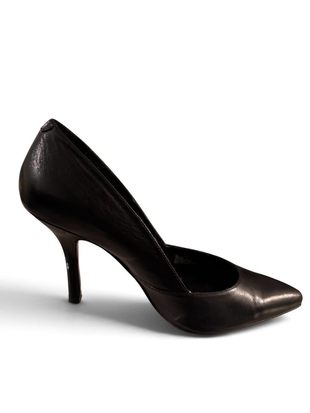 BCBGGeneration Black Calf Leather Pointed Toe Stiletto Heels Pumps Sz 8M